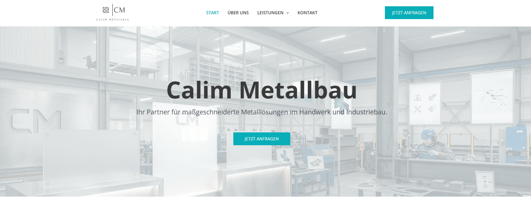 Calim Metallbau – Website Referenz von H&C Digital