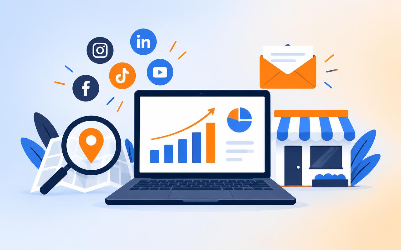 Online-Marketing für kleine Unternehmen: Der komplette Leitfaden 2026