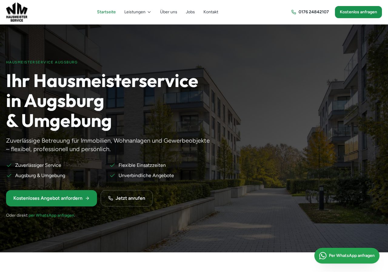 NM Hausmeisterservice – Website Referenz von H&C Digital